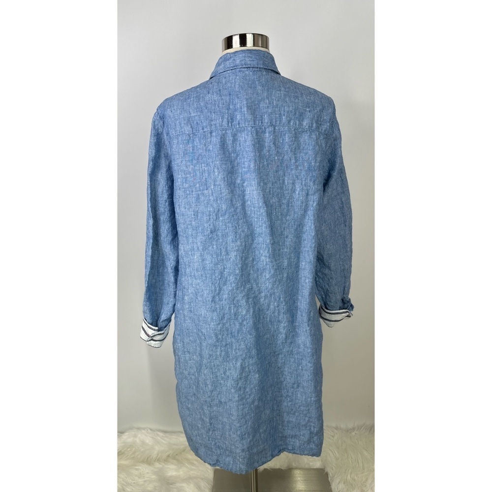 Soft Surroundings Denim Button Down Mini Dress - image 2